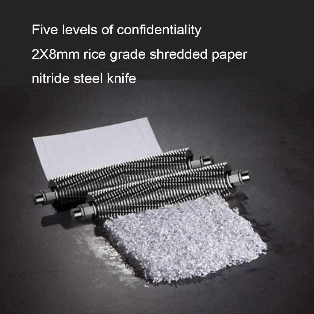 Trituradora de Papel de Micro-Corte de Alta Seguridad de 8 Hojas, Tarjetas de crédito/Grapas/Clips trituradoras for Oficina y Uso doméstico, 5L PLETOUT FALSBASKET