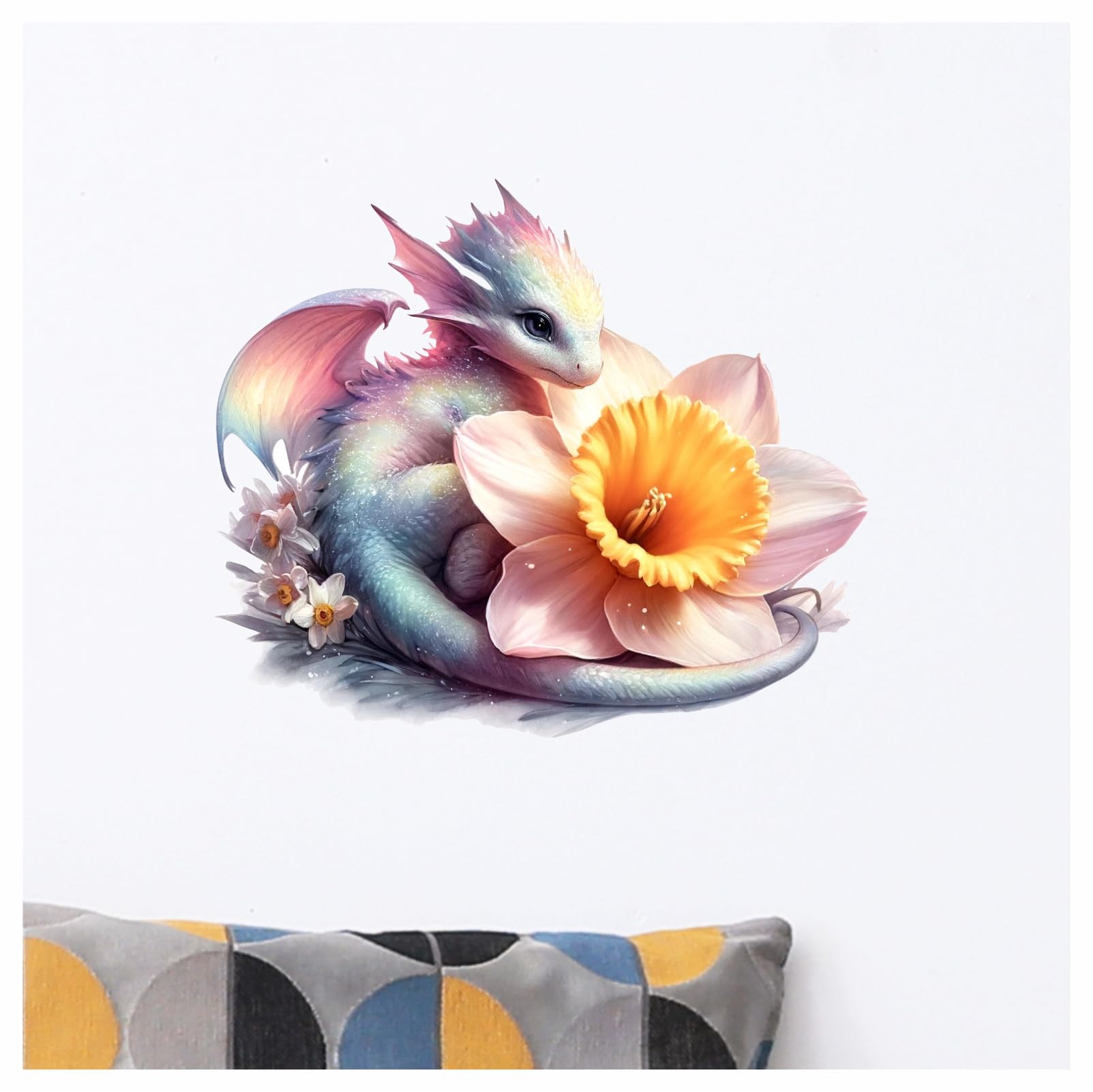 x4 Pink Baby Dragon Vinyl Stickers Cover Marks Non Transparent Waterproof Decals 1@ 20cm Tall Ideal for Toilets or car. 3@ 7cm Tall Ideal for Phone case Cups & Wine Glass (Baby Pink) - Image 4