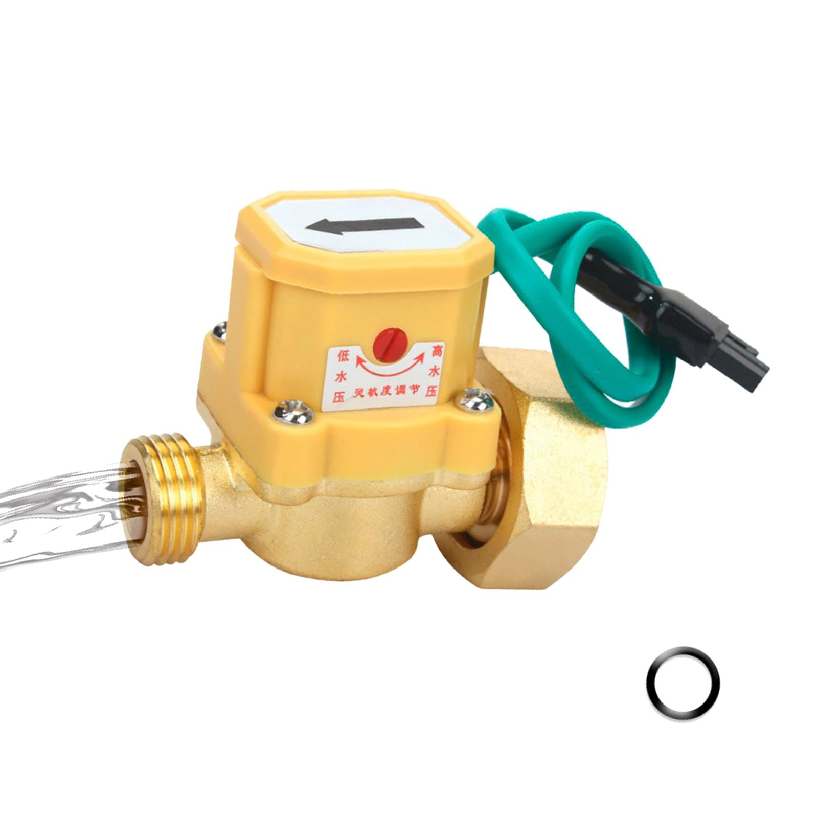Tertioi 1" - 6 Minutes Water Flow Sensor Switch Electronic Pressure Switch Booster Home Hotel Pump Controller Water Pump Flow Sensor
