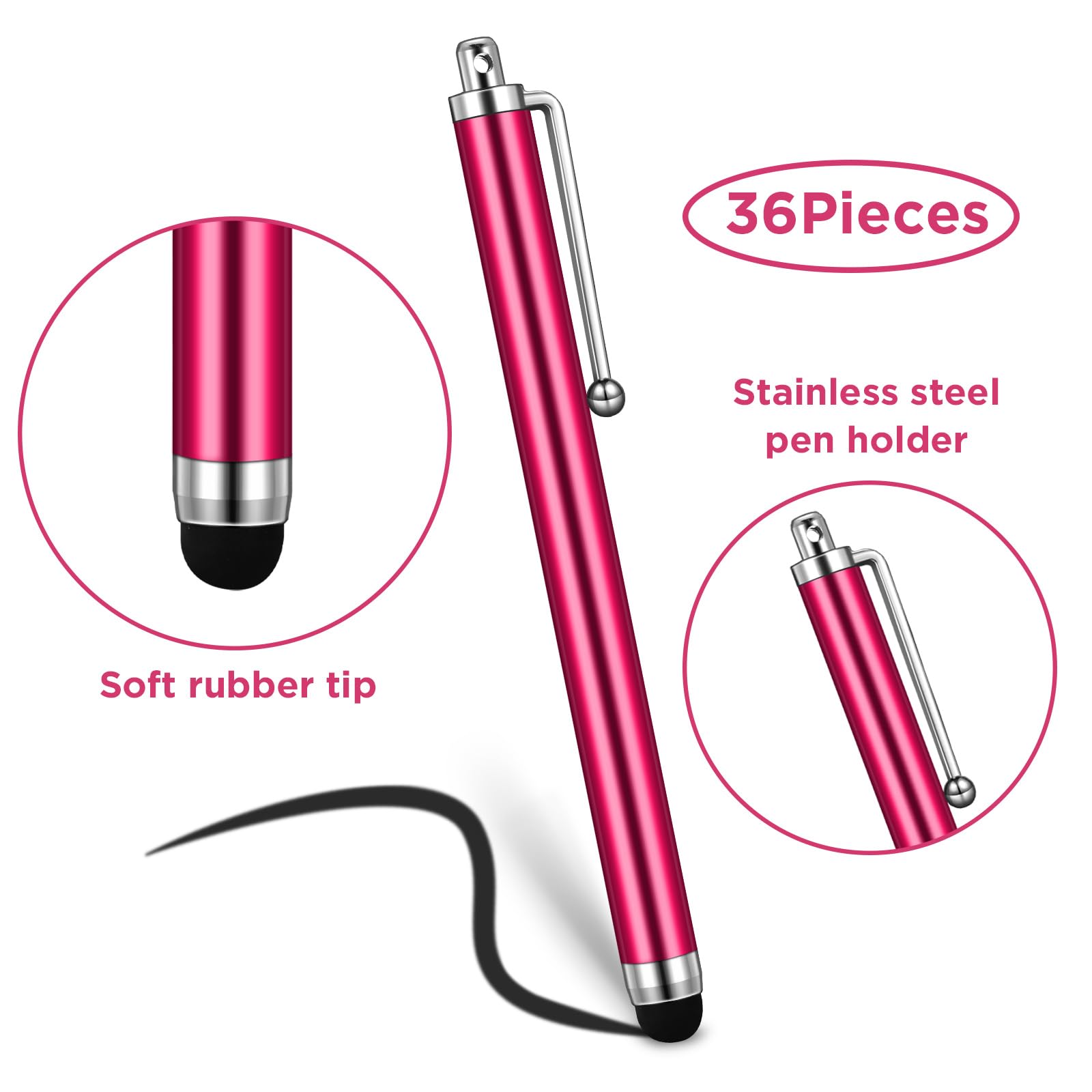 130-Pack Universal Stylus Pens For Touch Screens - 10 Colors Slim Capacitive Digital Pens