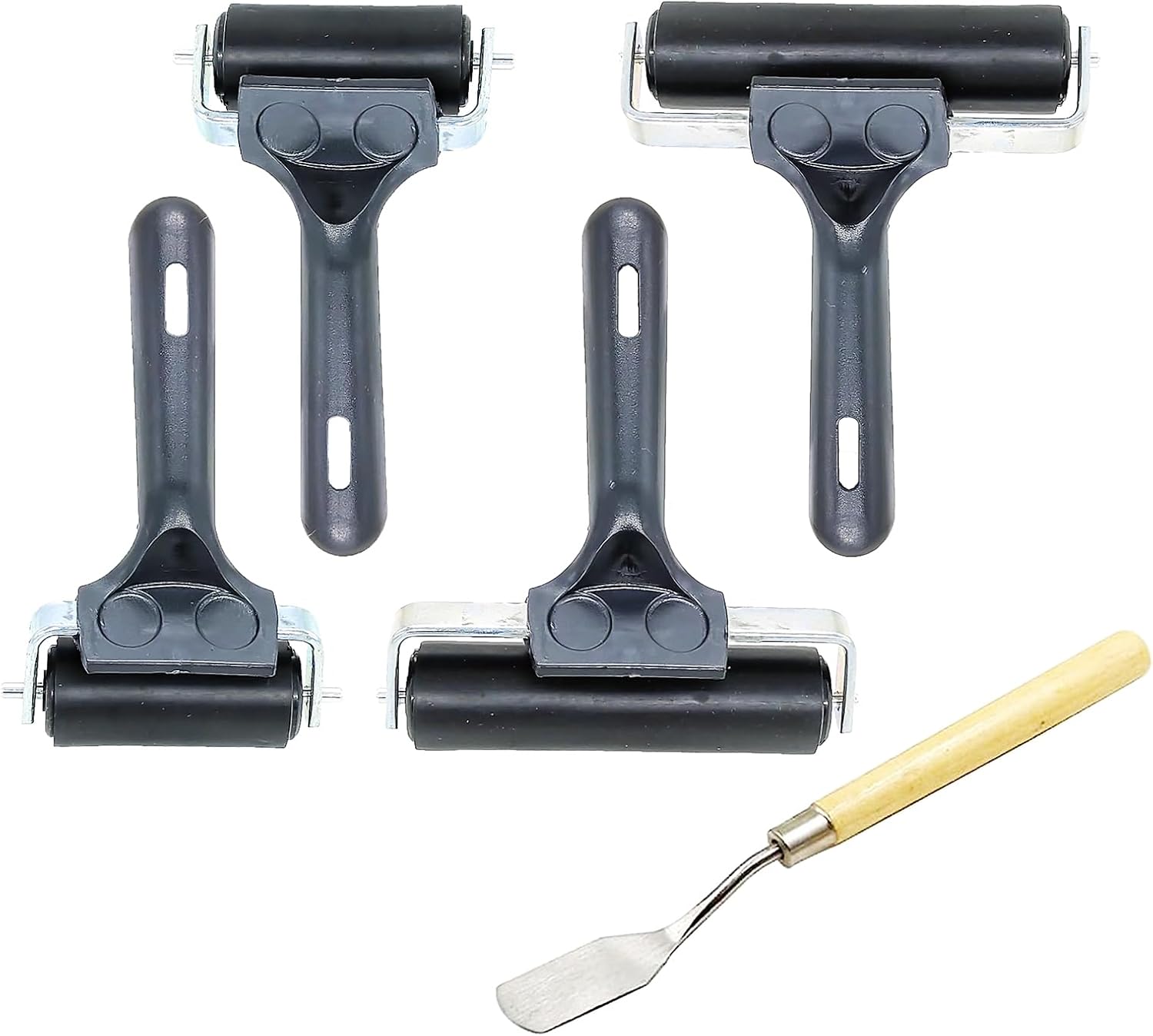 HRJZF Black Printmaking Brayers Premium Brayer Rollers