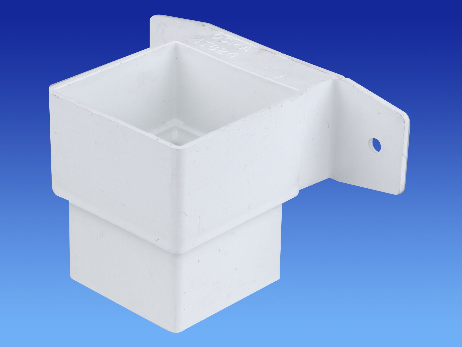 Wavin OSMA 4T824 White Pipe Connector and Bracket Stand-Off 61mm Square downpipe