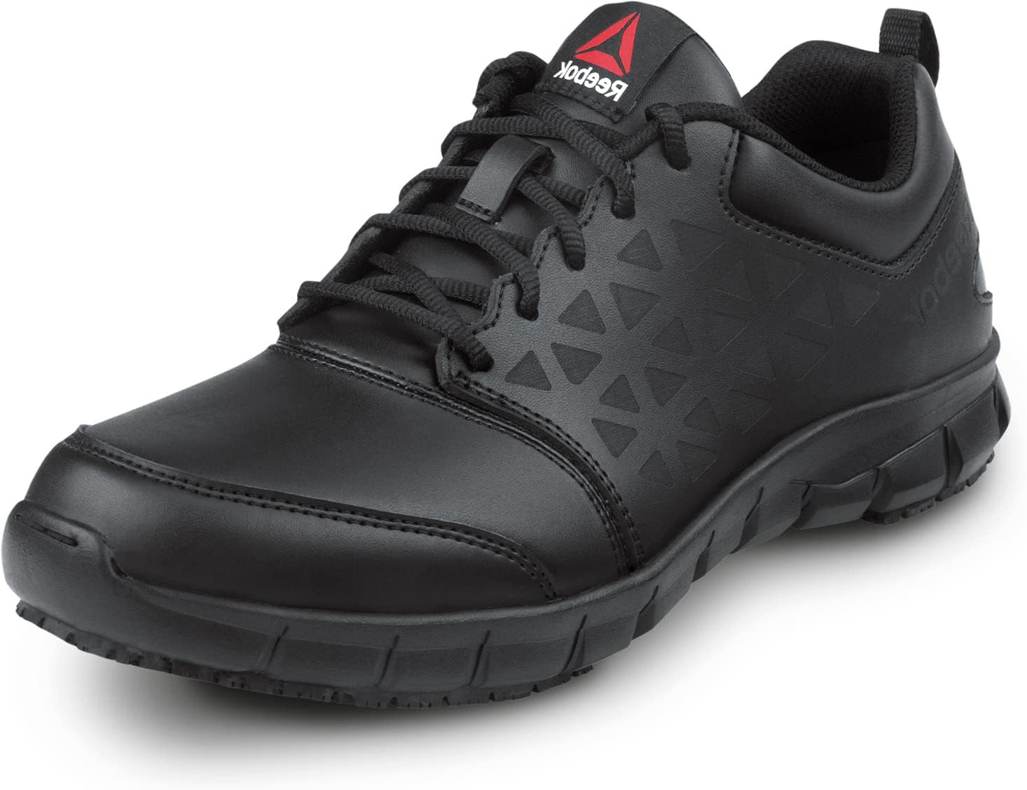 Work Sublite Cushion Work, Men's, Black, Athletic Style, MaxTrax Slip Resistant, Soft Toe Work Shoe