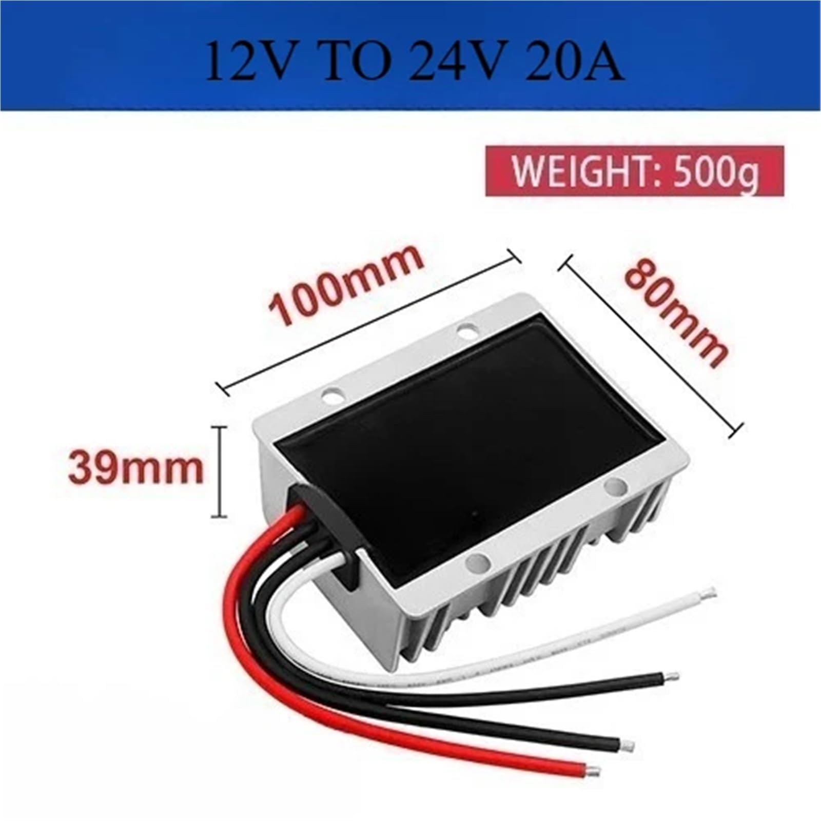 12v to 24v 3A 5A 8A 10A 12A 15A DC DC Step Up Boost Power Converter Stabilizer 12v to 24v Voltage Regulator Non Isolated(12V to 24V 20A)