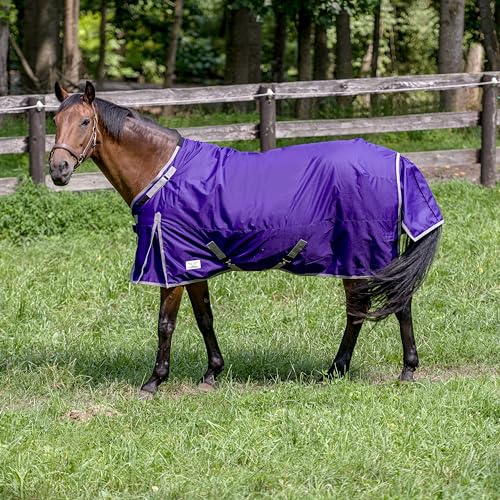 Image of TuffRider Comfy-Fit Medium Weight Turnout Blanket - 1200D, 200 GSM- Purple- 78