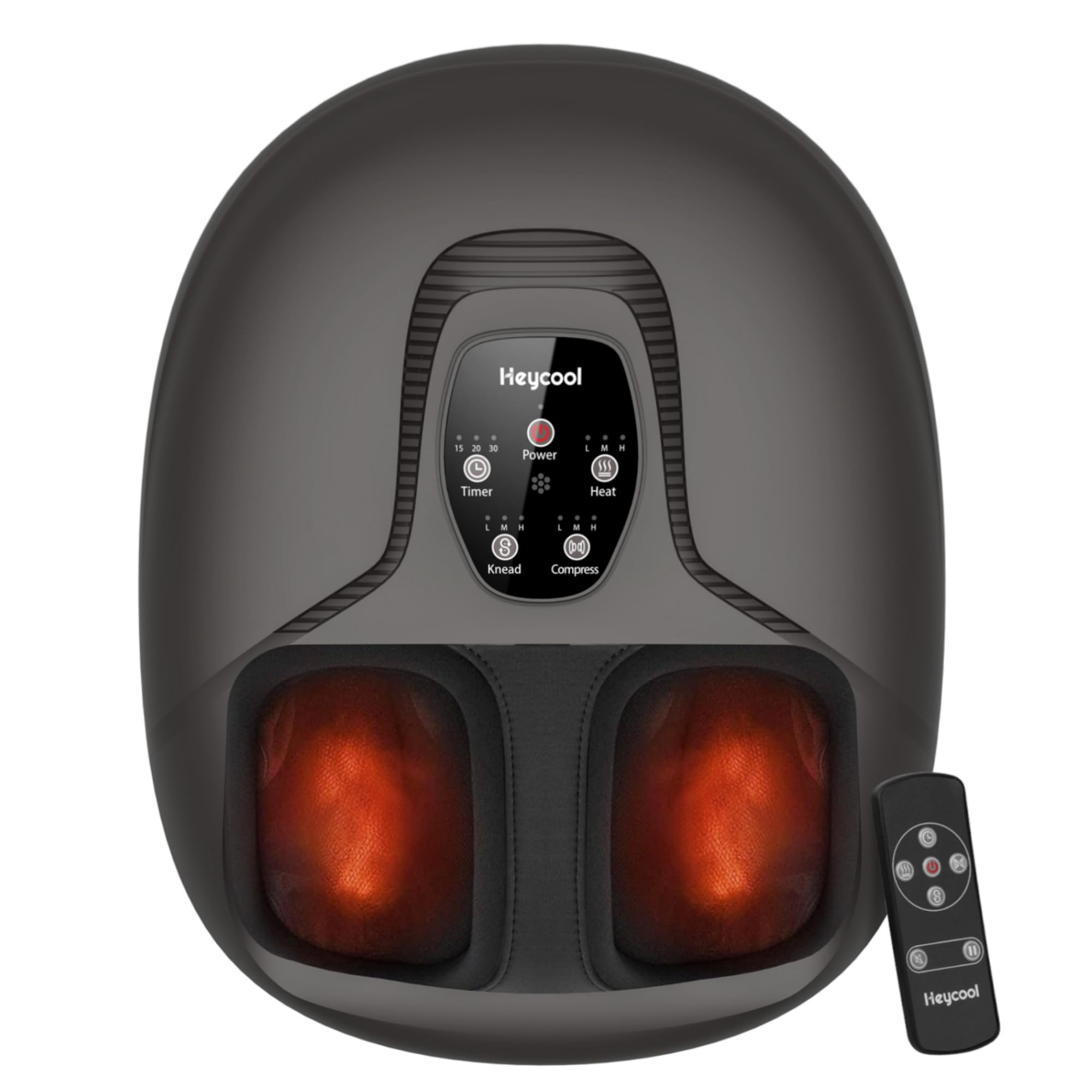 Heycool 2026 Upgrade FSA Eligible HSA Foot Massager, Shiatsu Foot Massager Machine with Heat and Compression for Plantar Fasciitis Neuropathy, Remote