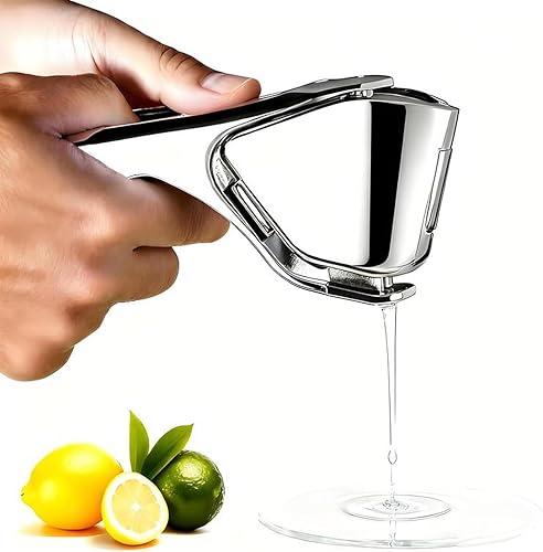 Exprimidor de limón, exprimidor de limón de acero inoxidable, exprimidor de mano, exprimidor manual de cítricos, limones exprimibles de mano,