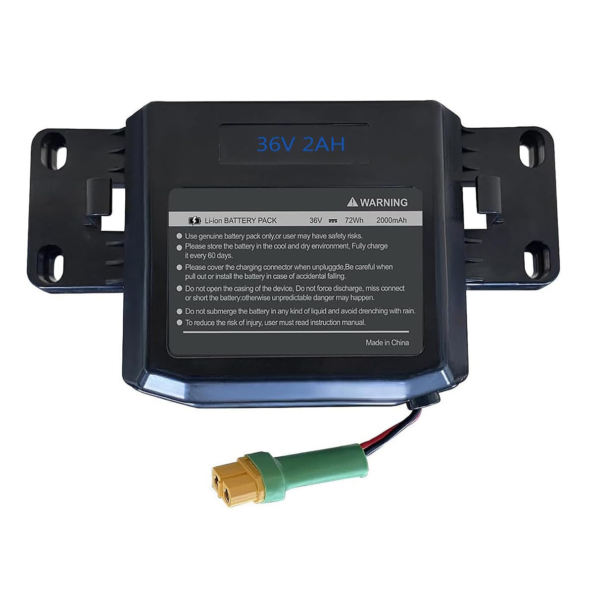 36V 2Ah Li-ion Hoverboards Battery, Compatible with Jetson Hoverboard Batteries - High Performance Capacity with 72Wh Power Battery Pack Case, 6.5 x 3.2 x 1.8 inches