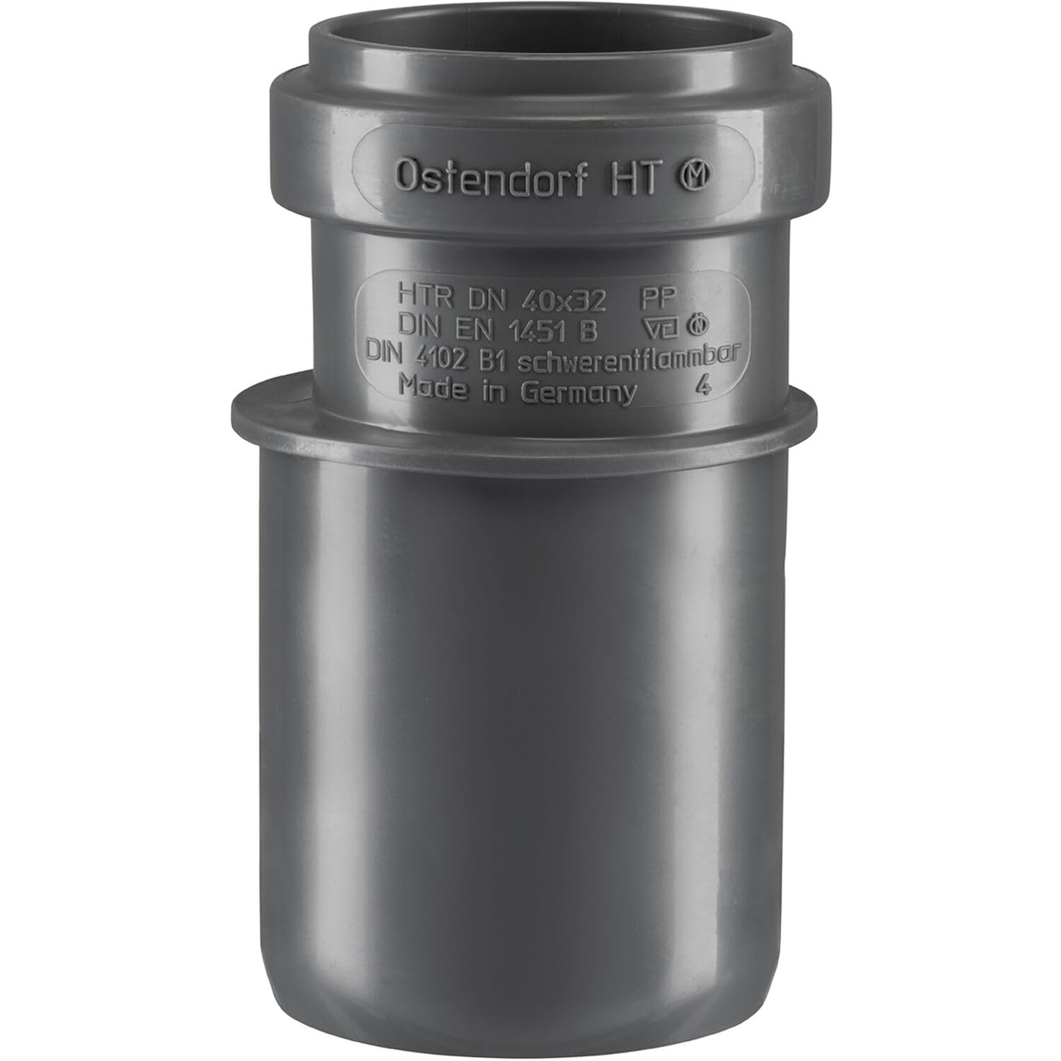 Ostendorf K12996 Reduzierung f. Abflussrohr HT 40/32 Reduction for Drain Pipe, Gray, DN40/32