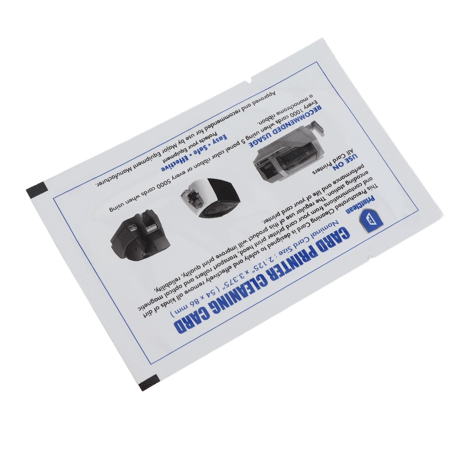 50 pezzi di carta Creed Card Reader Cleaner POS Swipe Terminal Cleaning Sches per stampanti per macchine per macchine Pvc Pulp Wood Pulp Paper 54x86mm