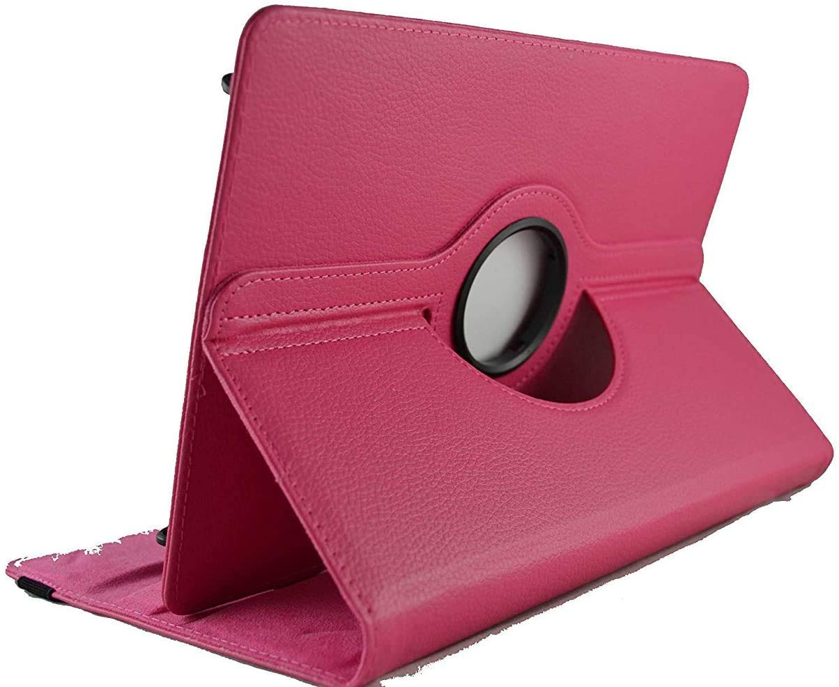 Custodia Girevole 360° Per Tablet Alcatel 1T Smart 10, Con Fascia Elastica, Colore Rosso - 3