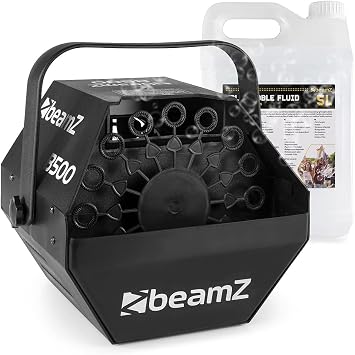 Beamz B500 Bubble Machine with 5L Fluid, Professional Bubble Maker for DJ Events, Parties, Kids' Birthdays, Weddings, Easy-to-Use DJ Equipment for Adults and Children
