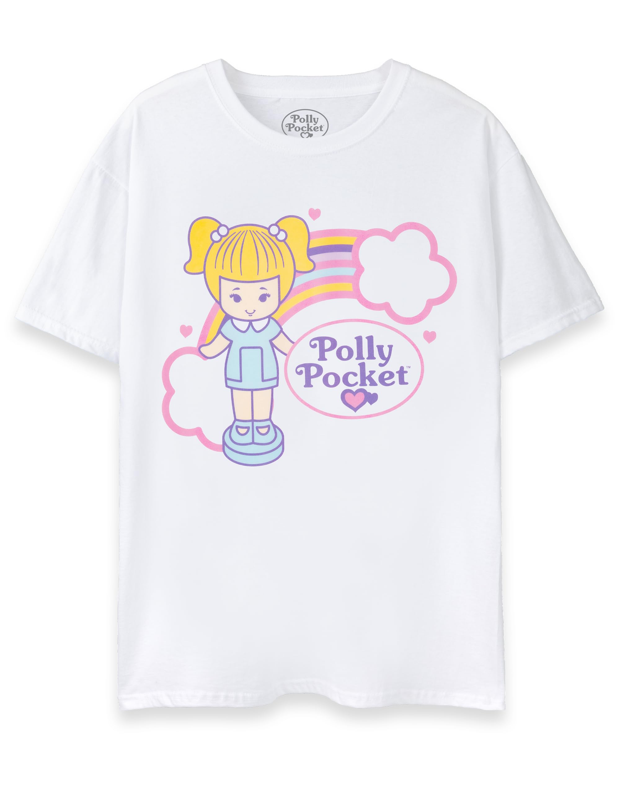 Polly Pocket Women's White Short Sleeve T-Shirt - Licensed T-Shirt - Size S