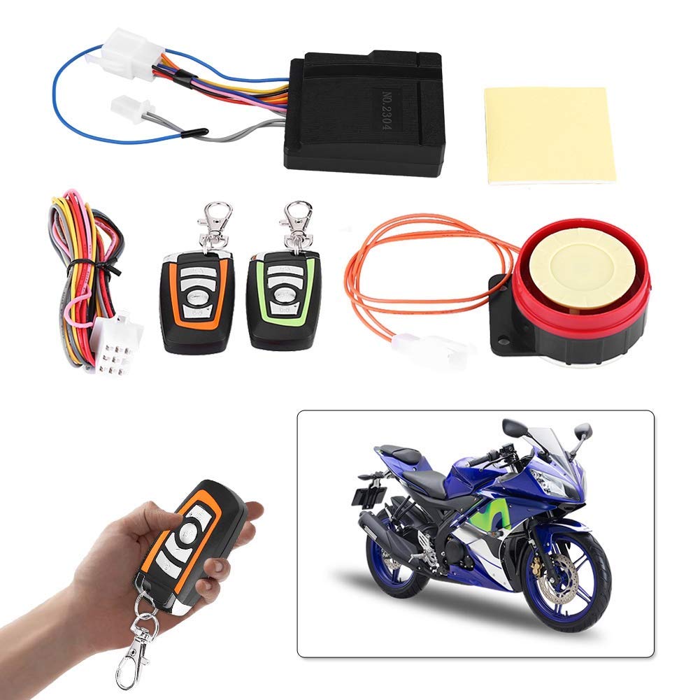 Yctze Sistema di sicurezza antifurto sostituzione per moto, sistema di allarme antifurto sostituzione per moto ABS Telecomando 125 db per allarme moto antifurto sonoro alarma moto con mando allarme mo