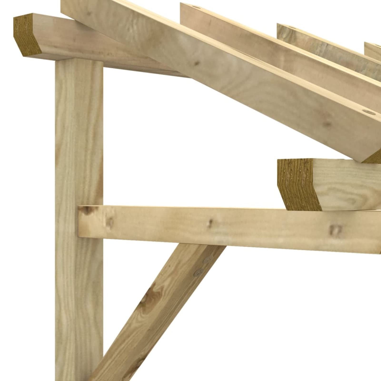 Tettoia In Legno Per Porta D'Ingresso - 200x100x100 Cm In Pino Impregnato, Per Esterni - Foto 6