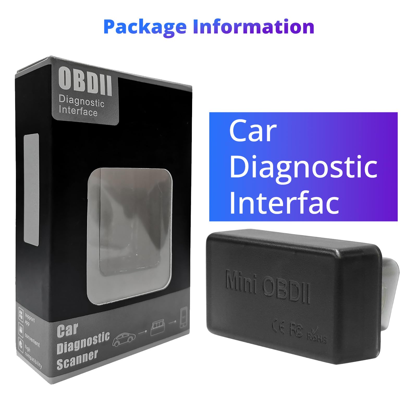 OBD reader Wireless Bluetooth OBD2 / Voor de Torque app