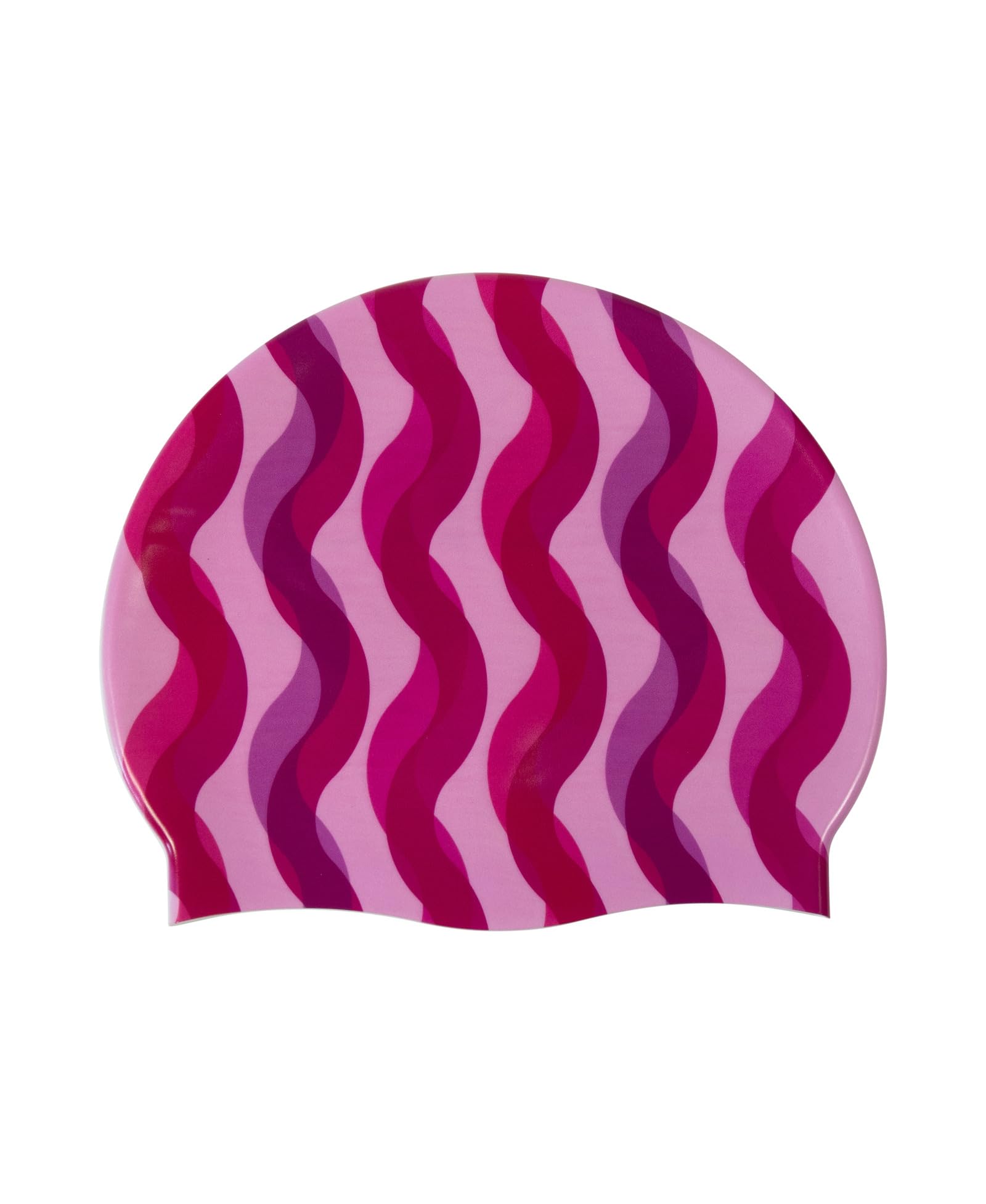 Arena HD Unisex Elastic Silicone Swim Cap for Adults, Training Water Sports Fitness Swimming Gear, Chlorine Protection Pool Hat for Frequent Use, Ripple Print, One Size