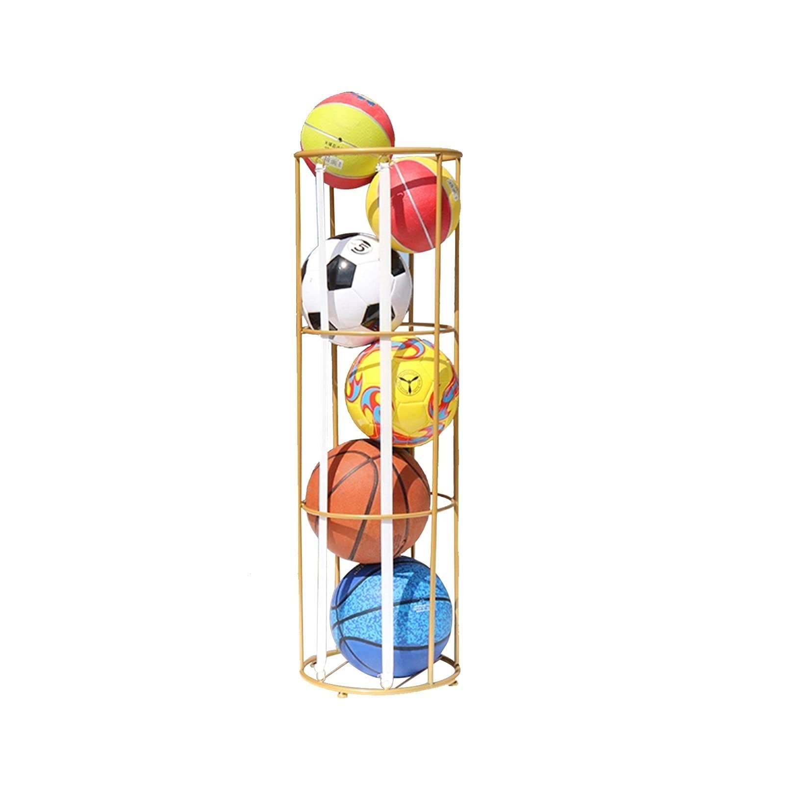 Support de rangement pour basket-ball en acier noir pour garage