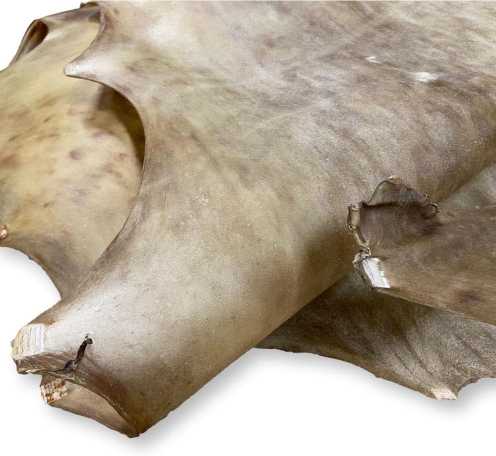 Cow Rawhide Hide Dehaired Leather Cow Skin for Leather Craft Projects - Large 5 to 6 oz