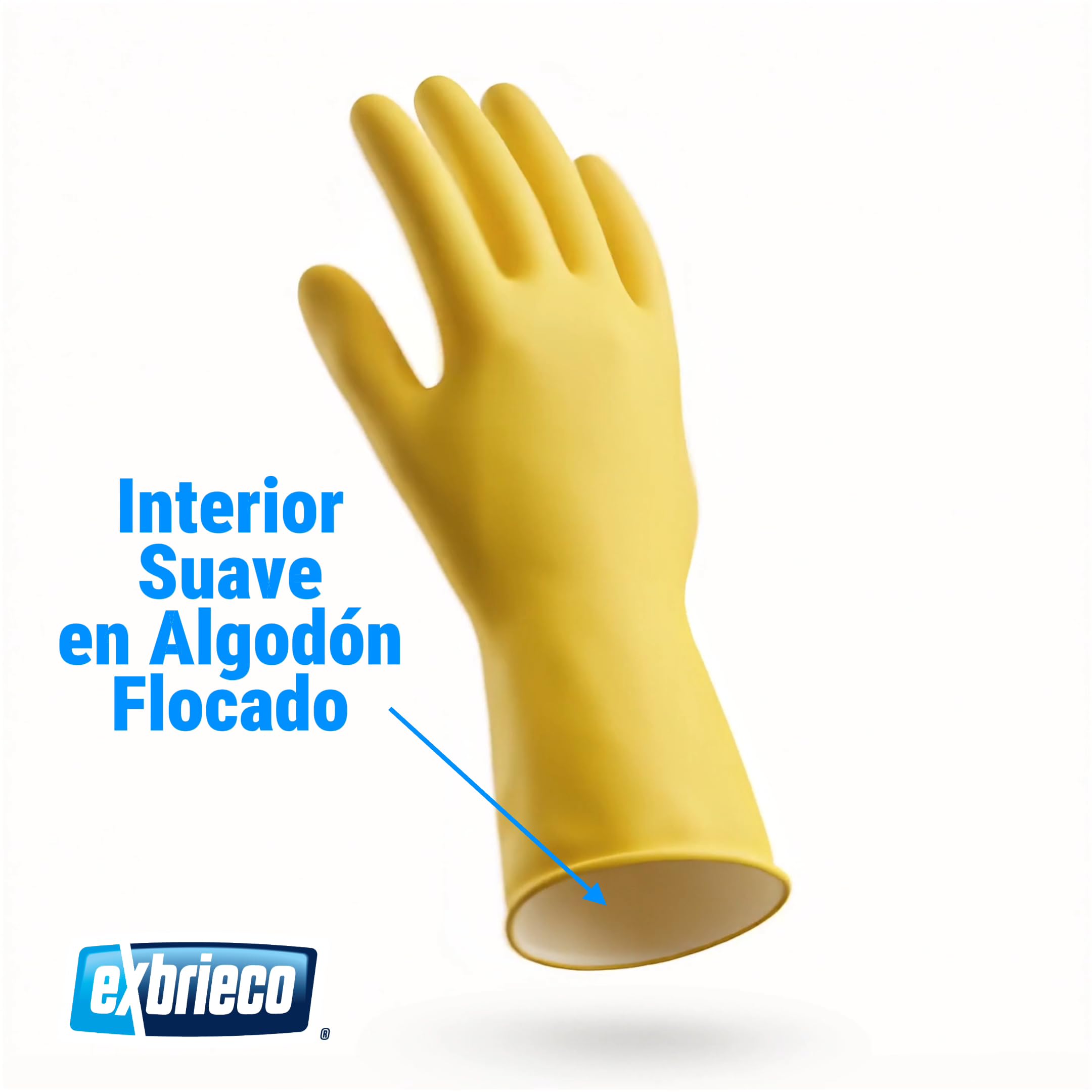 Pack Guantes de Goma, Antideslizantes, Látex, Extragruesos, Interior Algodón Satinado, Impermeables y Flexibles, Máxima Comodidad para Limpieza Hogar e Industrial, Tallas de 6 a 9, Amarillo
