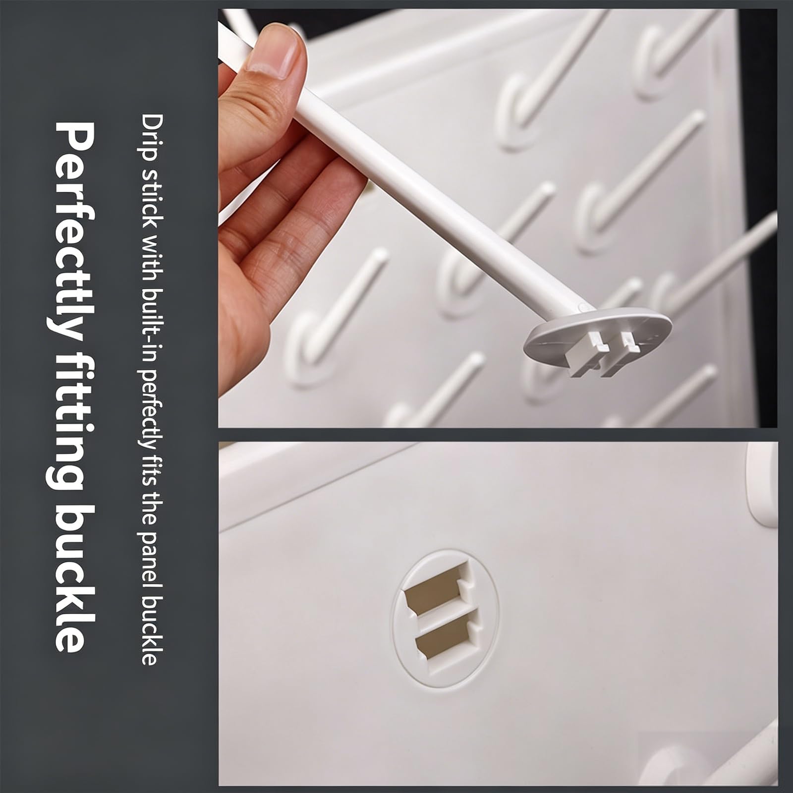Escurridor de Laboratorio con Soportes Desmontables, Drenaje rápido para Material de Vidrio, Tubos de ensayo, Vasos de precipitados y matraces, Material PP Duradero.