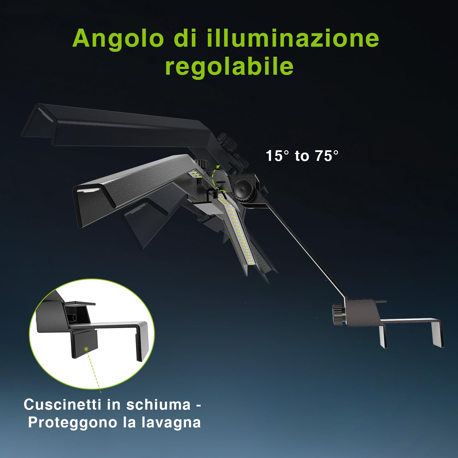 STASUN LED Datrboard Light, sistema di illuminazione pieghevole TOR120 per l'intera tavola, accessori professionali con angolo e luminosità regolabili, nessun abbagliamento laterale