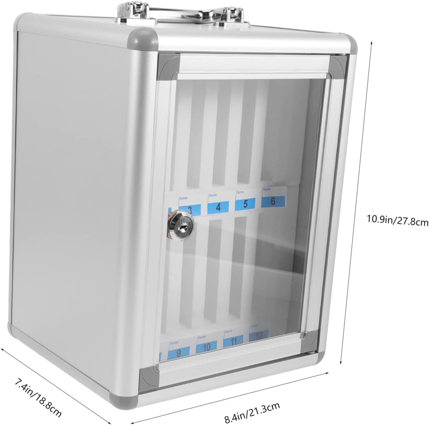 Gadpiparty Locking Box for Mobile Safe Box Cell Phone Jail Gym Locker Lock Phone Organizer Bag Handle Design