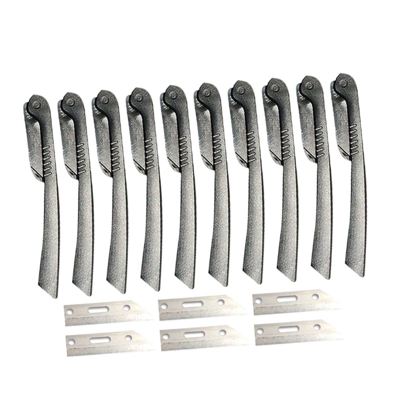 Baluue Professional Makeup Tool 10pc Eyebrow Razor Set with Portable Design for Travel