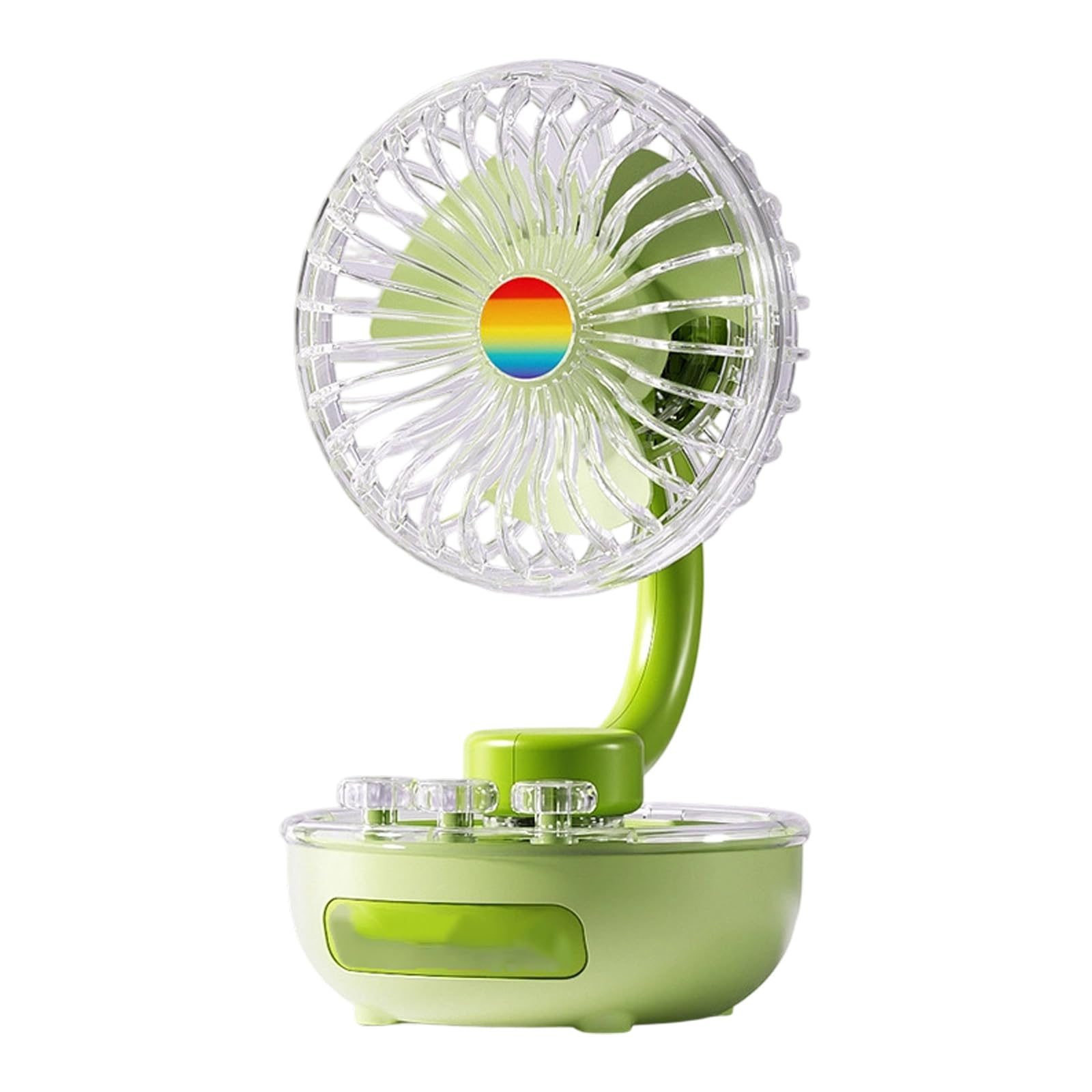 Jazuaiao Powerful Rechargeable Portable Cooling Portable Desktop Fan with LED Light Low Noise for Bedroom Dorm Camping Fan