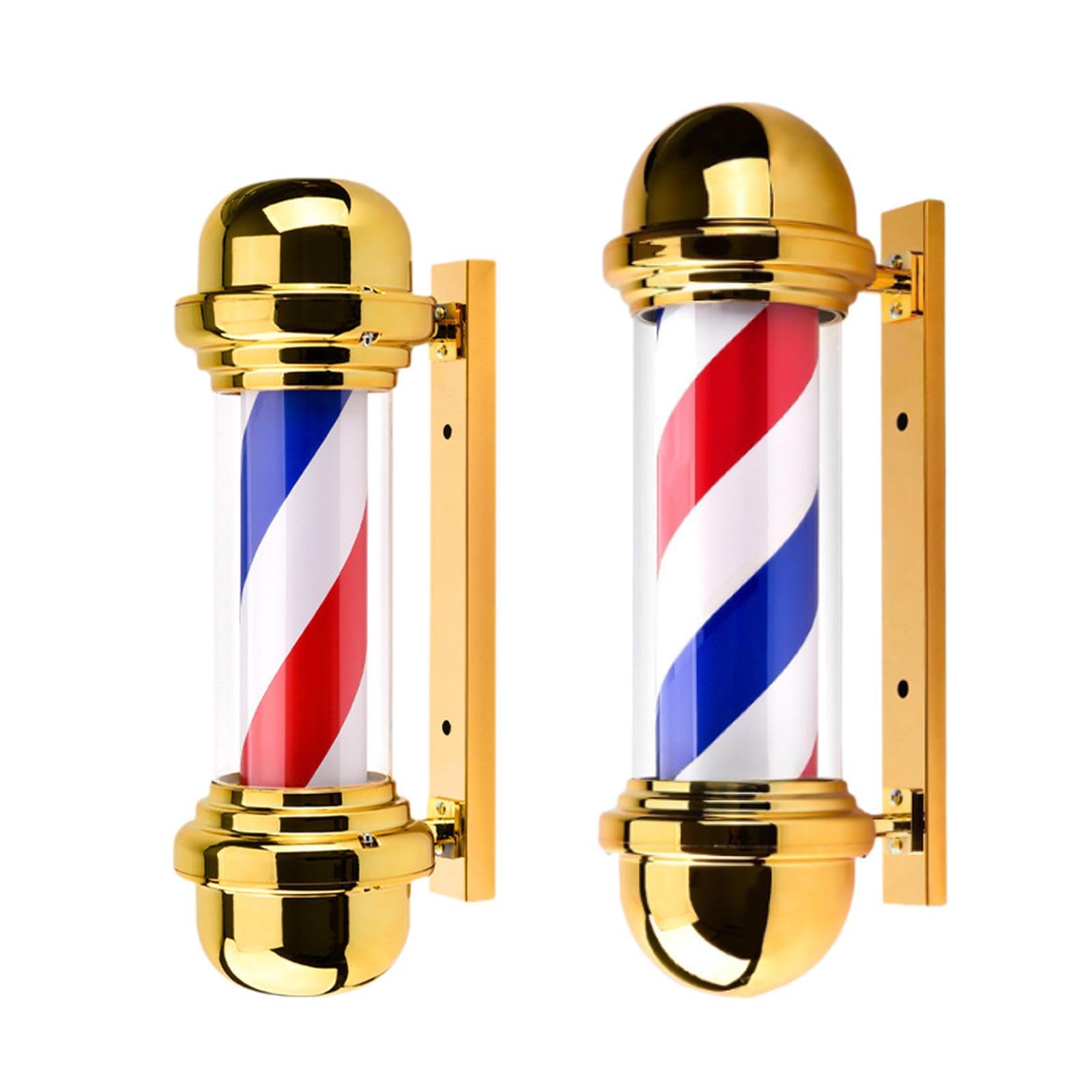 SAZ DEKOR Barber Pole Light Barbershop Rotating Light Fixture for Hairdressing Outdoor Flat Cap-image-30