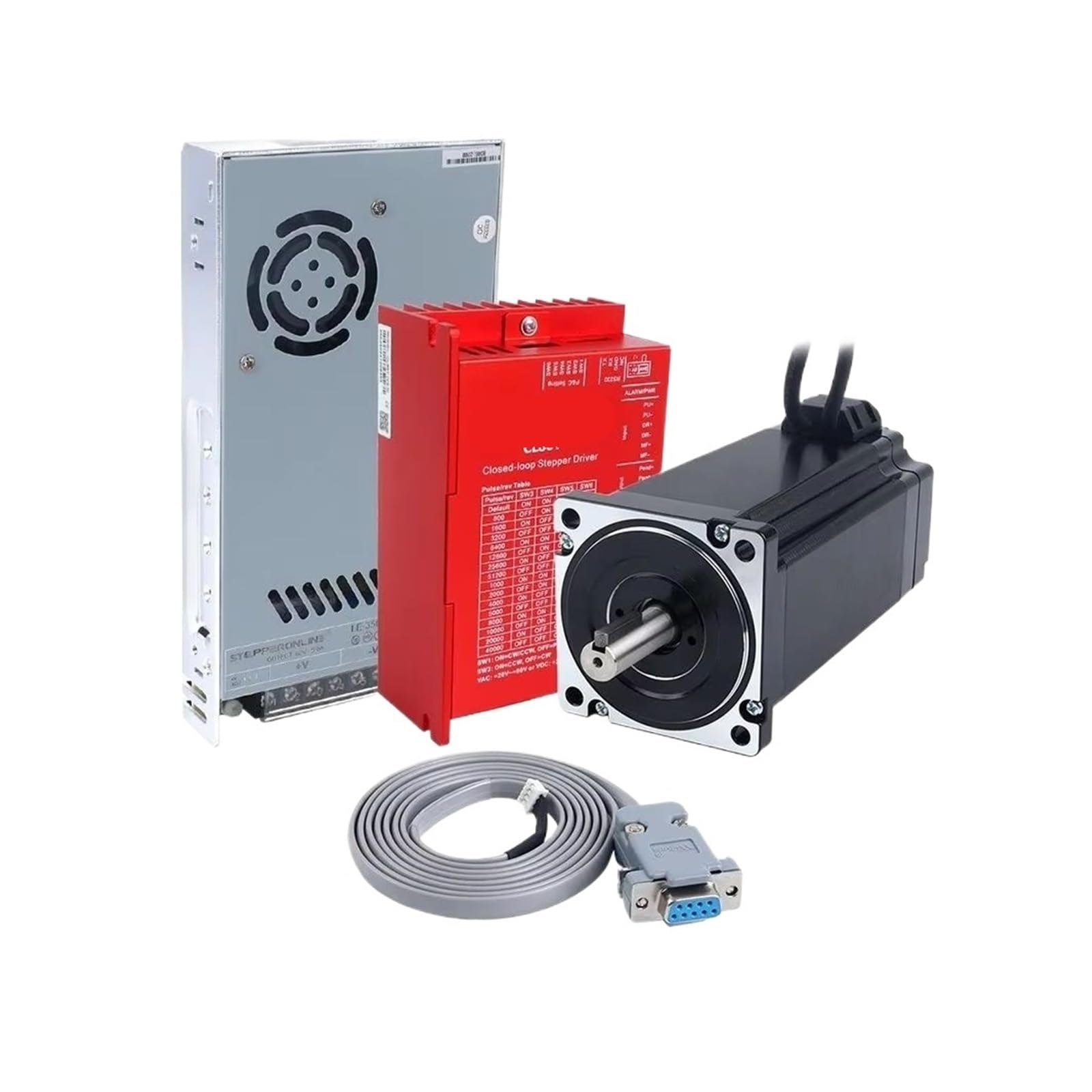 BALYDLUL 12Nm Nema34 Closed Loop Stepper Servo Motor with Encoder CL86Y Driver V2.0 & 60V Power Supply CNC Kit