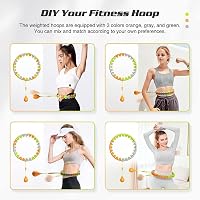 Bubbacare Smart Hoop Állítható Fitness Karika 27 Levehető Elemmel - Otthoni Edzés, Zsírégetés, Masszázs Funkcióval, 130 cm-ig 5