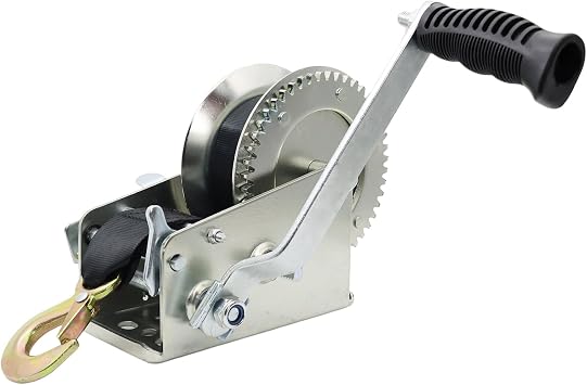 3500lbs Boat Trailer Winch for Trailers,Heavy Duty Hand Manual Winch with 32FT Strap & Hook,for Boat Trailer Winch and Jet Ski Trailer