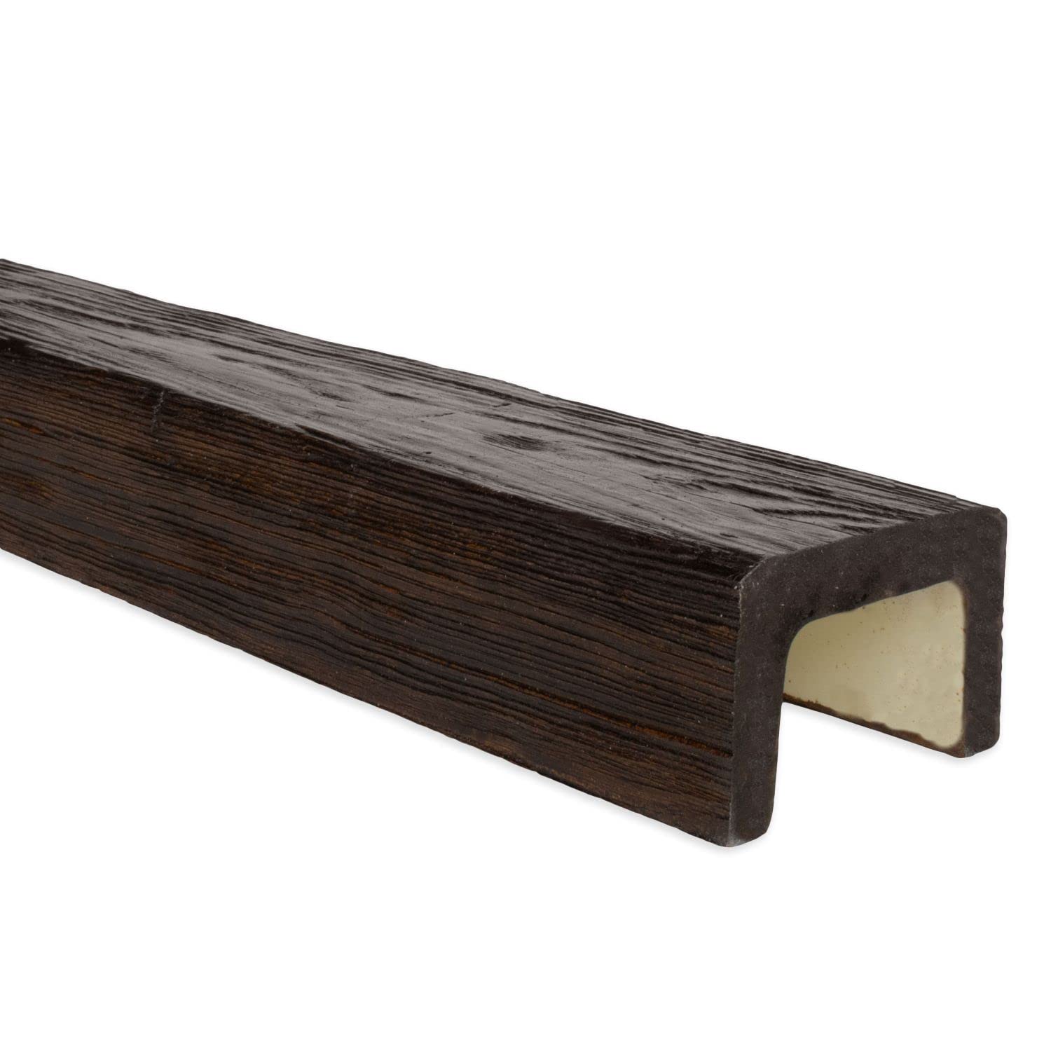 PROVISTON | Trave in PU | 60 x 90 x 2000 mm | Poliuretano ad alta resistenza | Rovere scuro | Aspetto legno | Travi decorative | Travi per soffitto | Imitazione legno realistica | 2 metri