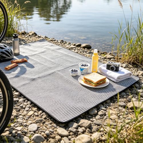 Manta de picnic impermeable y compacta con base antideslizante para camping 3