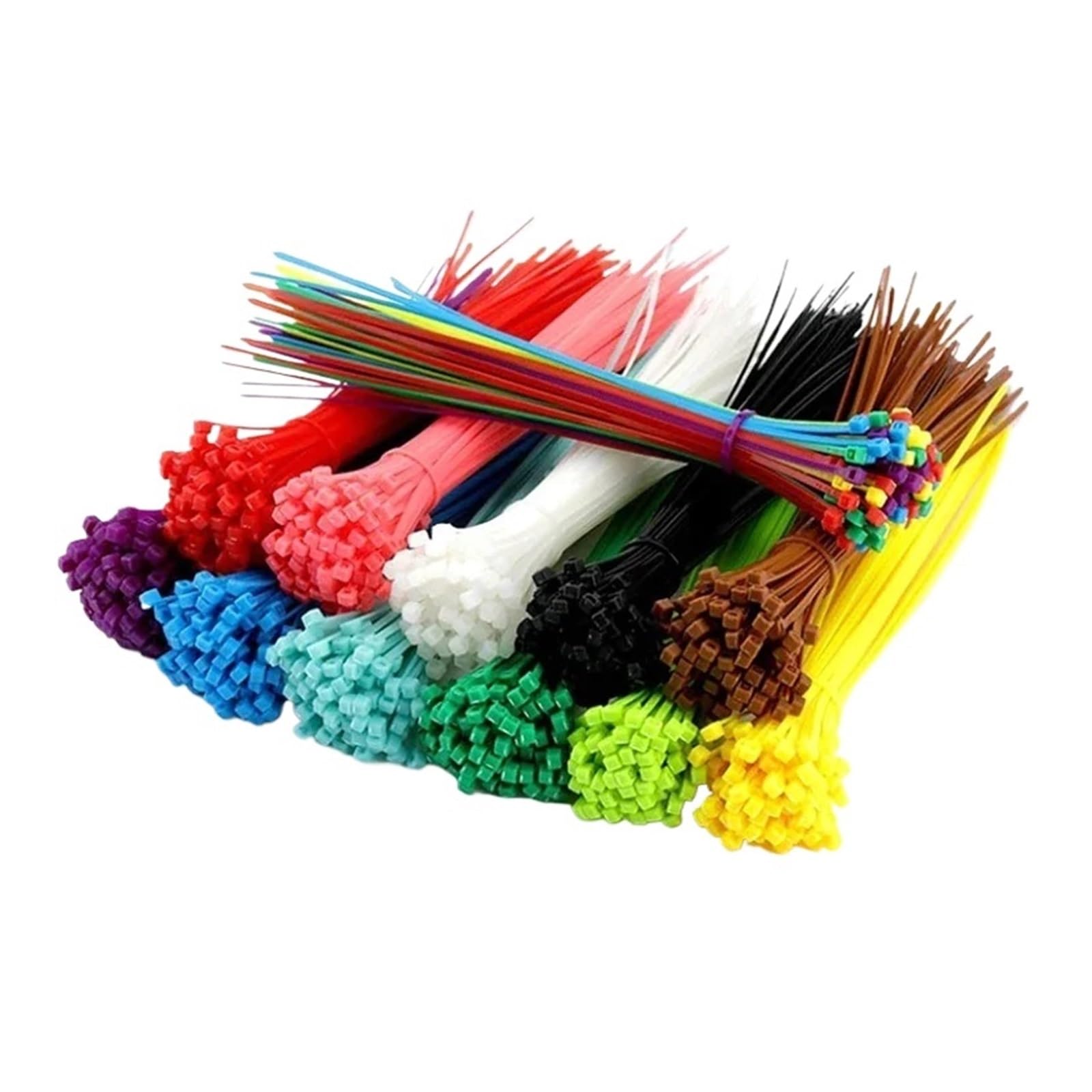 Cable Ties 100pcs Self Locking Nylon Cable Ties Plastic Zip Wire Binding Wrap Straps DIY Fasten Organiser Multicolour(Black,3x100mm)