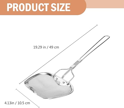 Miniatura 3 de DOITOOL Cuchara de acero inoxidable para desnatar grasa, filtro de aceite de malla fina para grasa, salsa y espuma, filtro cuadrado con mango largo