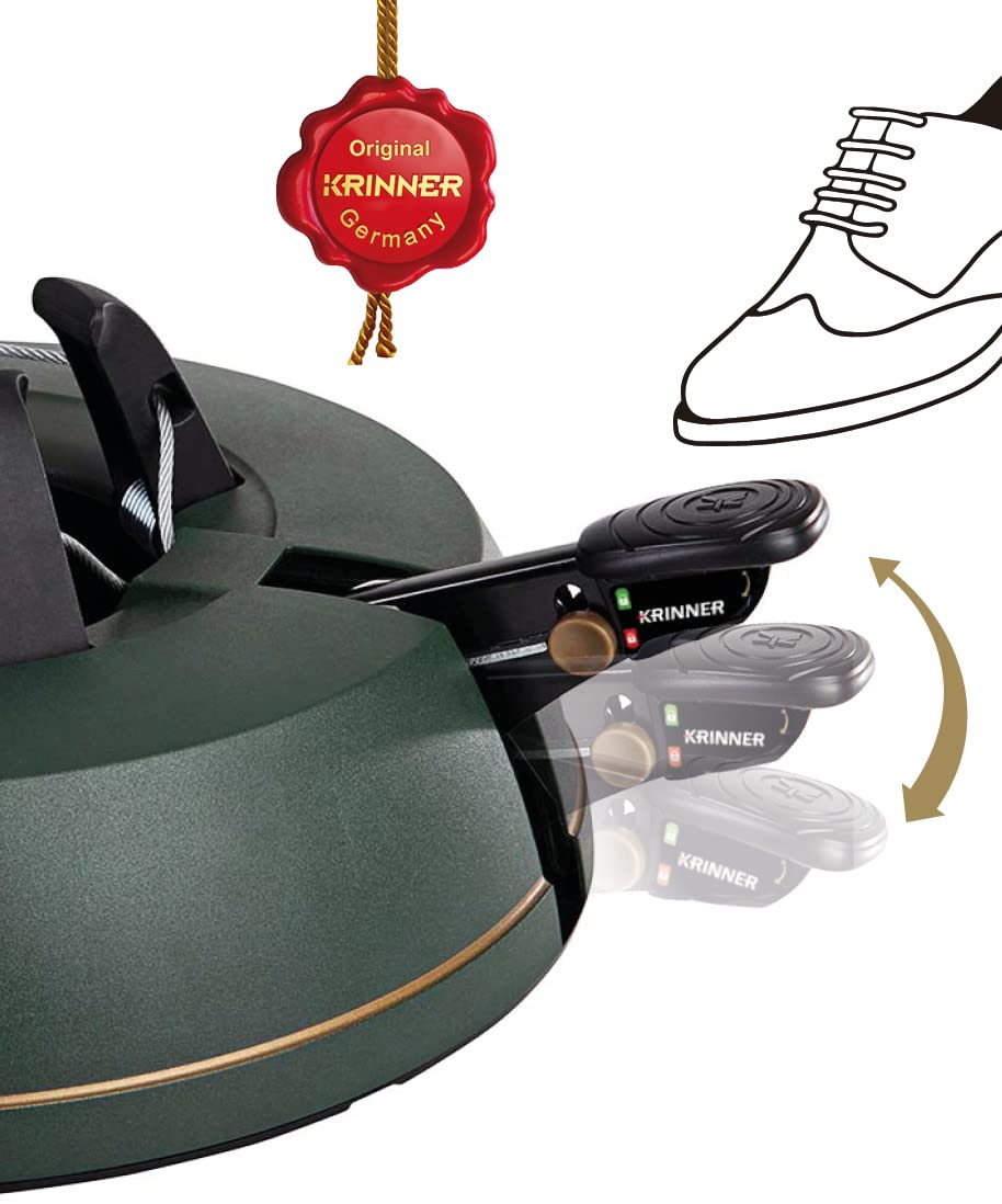 KRINNER® Comfort Grip M Christbaumständer Weihnachtsbaumständer inkl. Fußpedal Einseiltechnik mit 3,5 Liter Wassertank für Baumhöhe bis 2,5m MADE IN GERMANY 94225