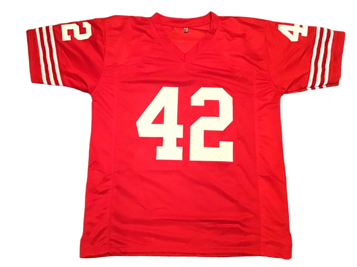 Ronnie Lott Jersey Stitched Red Custom Football New No Brand/Logos (US, Alpha, XX-Large, Regular, Regular, Red)