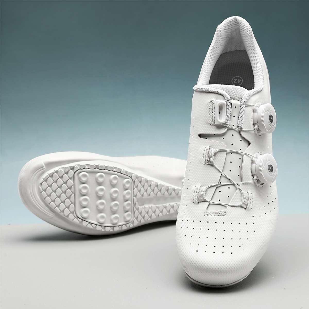 Scarpe da Ciclismo Senza Attacchi con Suola in Gomma Uomo Donna Scarpe da Strada E da Mountain Bike raspiranti, Fori di Ventilazione