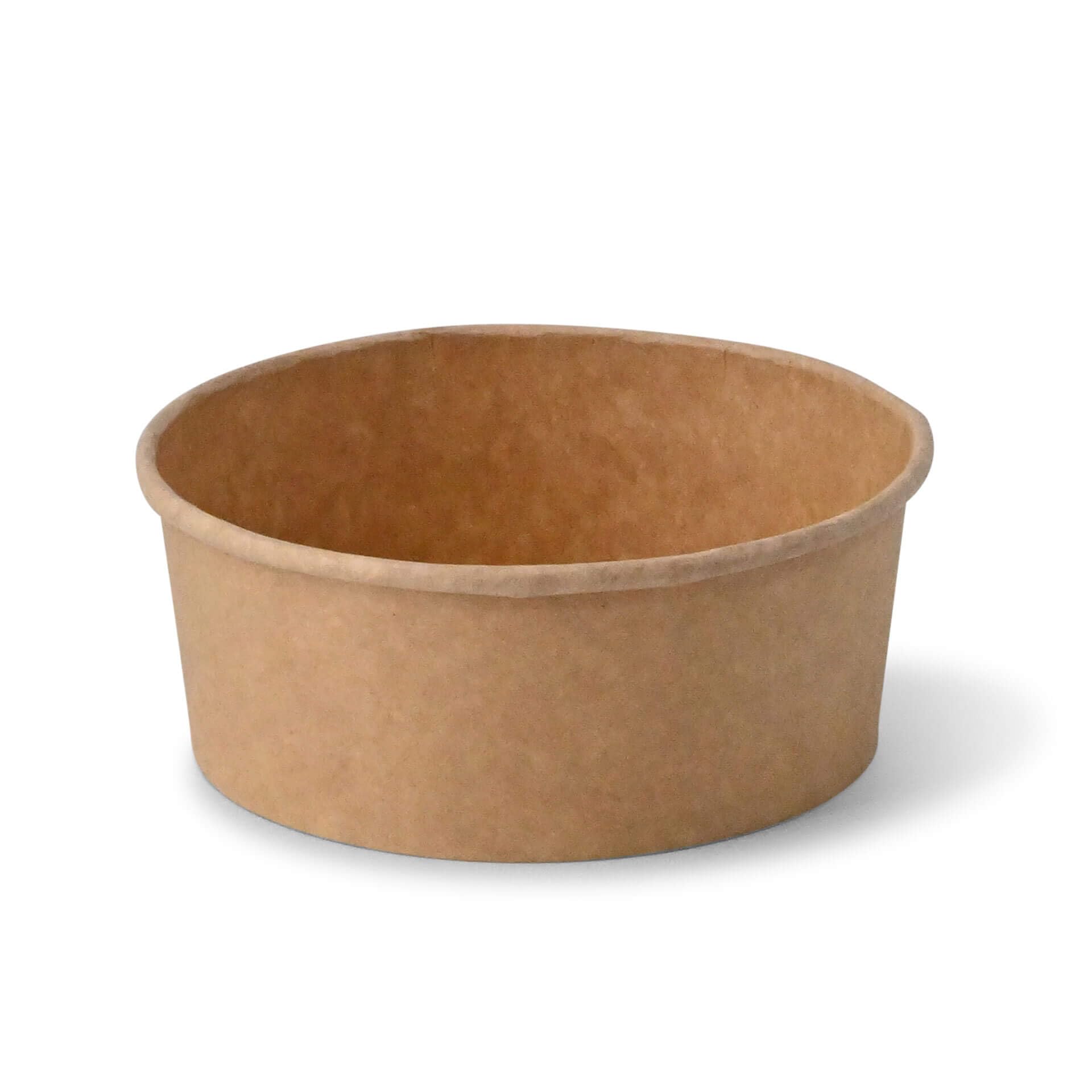 BIOZOYG Ciotola in cartone Kraft 650ml I 300 ciotole da zuppa compostabili in carta Kraft - ciotola per insalata con strato in PLA I Stoviglie da asporto senza plastica I 300 tonde marroni
