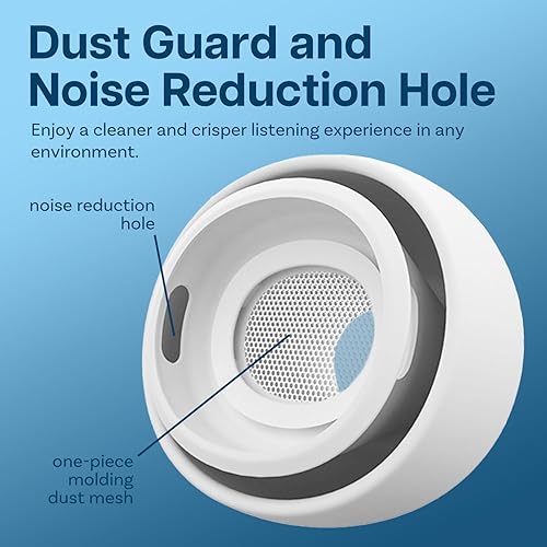 Vista 5 de MMOBIEL 2 pares de puntas de repuesto para auriculares AirPods Pro Gen 1 y 2 antideslizantes de silicona – Auriculares con agujero de reducción