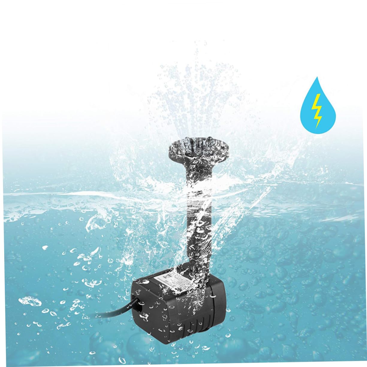 Pompa Fontana Solare per Laghetto 9v 1, 8w in Vetro Temperato