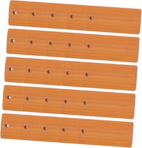 Miniatura 3 de EXCEART 75 piezas de bambú colgante etiqueta de regalo en blanco llaveros para manualidades, etiquetas de madera en blanco grabado, etiquetas de