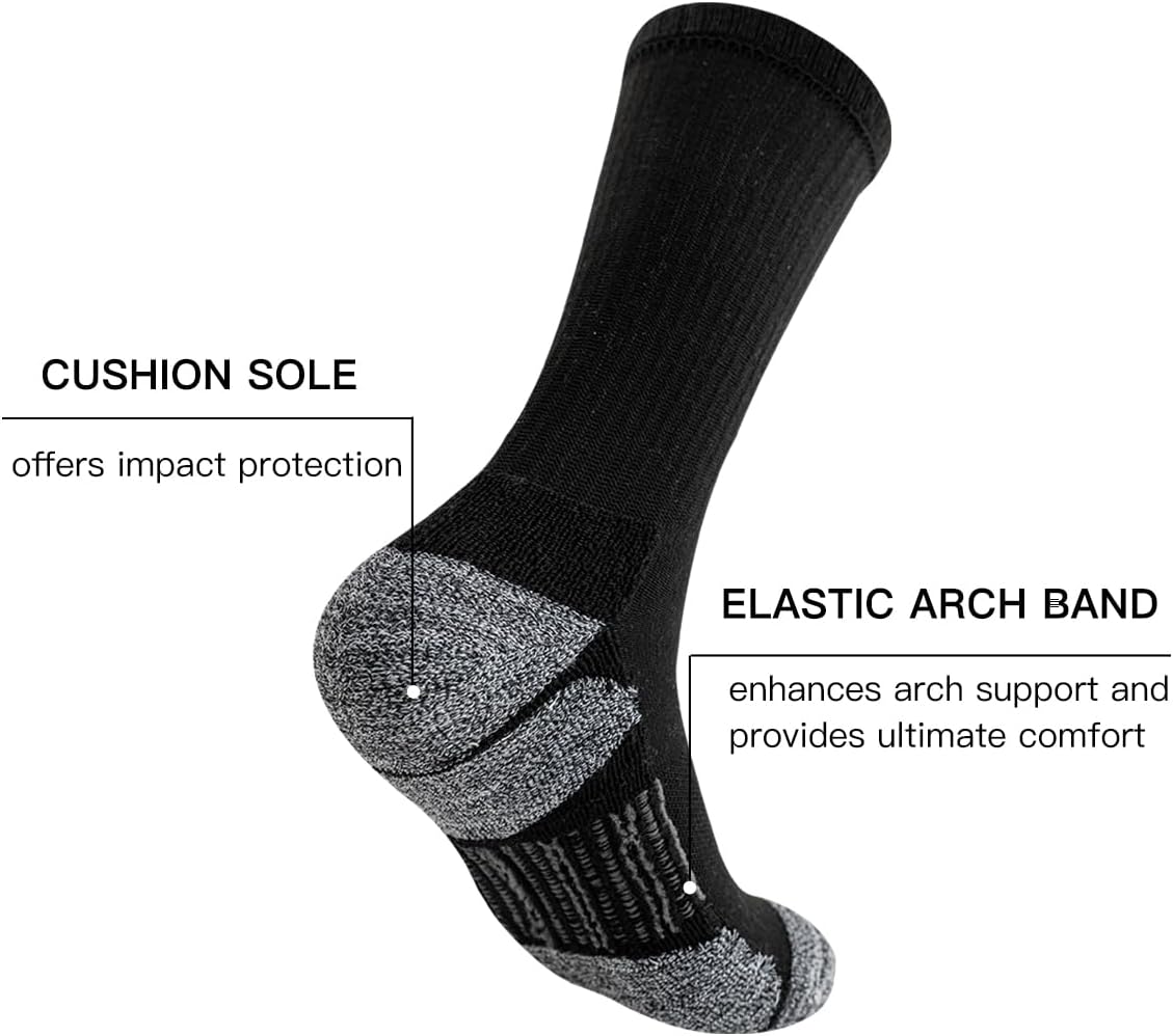 JOYNÉE 8 Pairs Mens Athletic Crew Socks Cushion Running Work Breathable Outdoor Socks for Men - Image 4