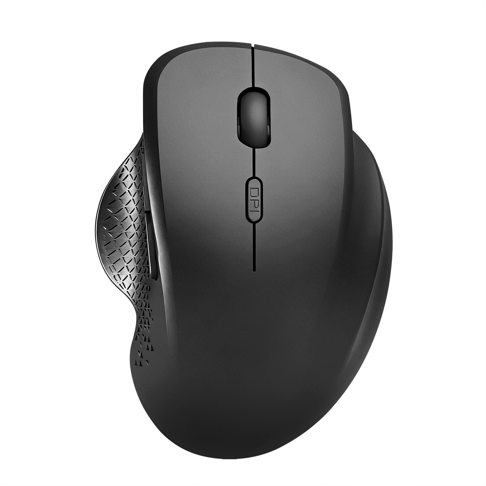 Uiosmuph G09 Ratón Inalámbrico Bluetooth, Bluetooth 5.1+2.4G Recargable Wireless Mouse, Silencioso Ergonómico Ratón con 3 Niveles de Adjustables 1600 dpi para Portátil, MacBook, PC, Windows (Negro)