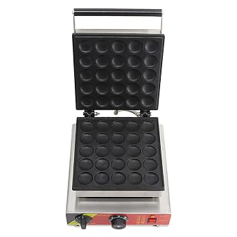 Commercial Nonstick 110V 220V Electric 25PCS Dutch Poffertjes Mini Pancake Maker Iron Machine and Batter Dispenser