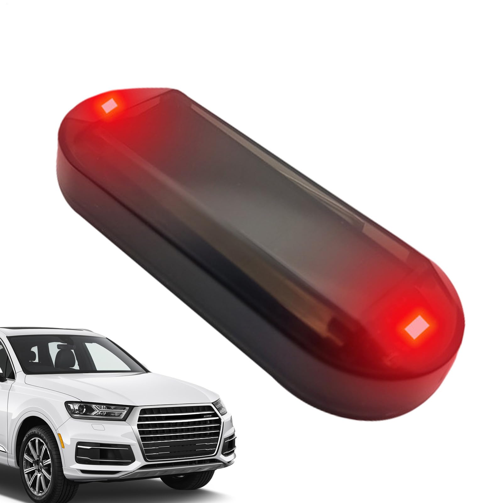 Alarma Simulada Genérica para Coche con Energía Solar, Falsa Alarma LED Intermitente, 1 Unid., Compatible con Vehículos Múltiples