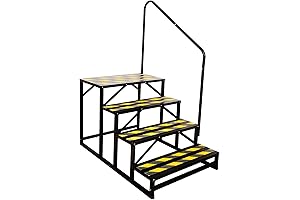 4-Step RV Ladder with Railing