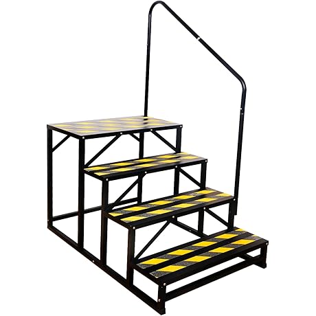 4-Step RV Ladder with Railing